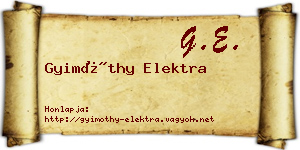 Gyimóthy Elektra névjegykártya